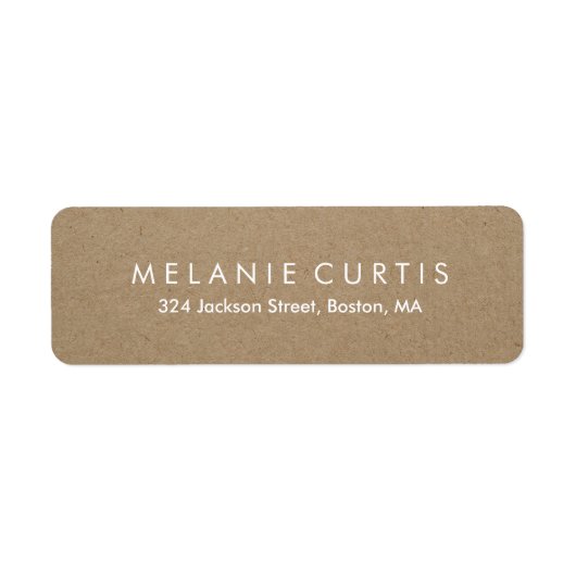 Einfaches Etikett für die Rücksendeadresse einer K (Vorne)