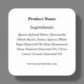 Einfaches Etikett für die Verwendung von weißem, b Quadratischer Aufkleber