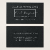 Einfaches Etikett für Schwarz-weiße Seifenverpacku (Vorne & Hinten)