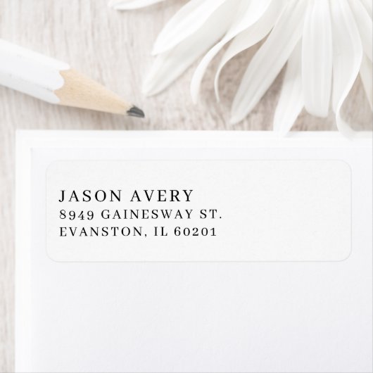 Einfaches Etikett mit klassischer Rücksendeadresse (Insitu)