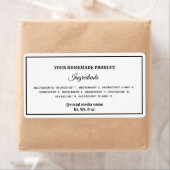 Einfaches Etikett mit schlichten schwarz-weißen Zu (Insitu)