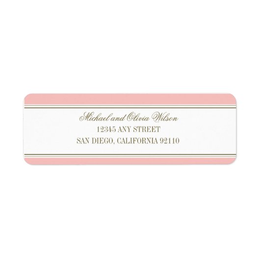 Einfaches Etikett mit schwarz rosa Streifen (Vorne)