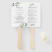 Einfaches Eukalyptus Greenerity Wedding Programm Fächer (Vorne und Hinten)