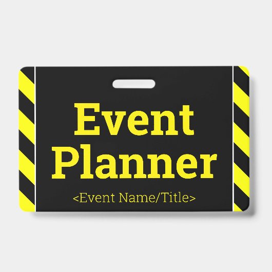 Einfaches "Eventplaner"-Abzeichen Ausweis (Vorderseite)
