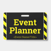Einfaches "Eventplaner"-Abzeichen Ausweis (Rückseite)