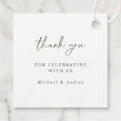 Einfaches Evergreen Branch Neutrales Weihnachtsfes Geschenkanhänger (Rückseite)