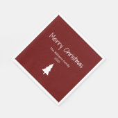 Einfaches Evergreen Red Modern Weihnachts-Party Serviette (Ecke)