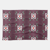 Einfaches Extravagantes Teetuch mit Rot und Pflaum Geschirrtuch (Horizontal)