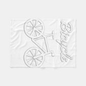 Einfaches Fahrraddesign Fleecedecke (Vorderseite (Horizontal))