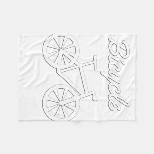 Einfaches Fahrraddesign Fleecedecke (Vorderseite (Horizontal))