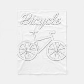 Einfaches Fahrraddesign Fleecedecke (Vorderseite)