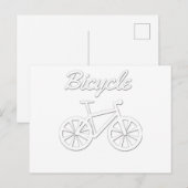 Einfaches Fahrraddesign Postkarte (Vorne/Hinten)