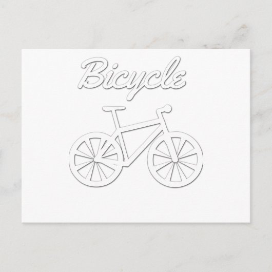 Einfaches Fahrraddesign Postkarte (Vorderseite)
