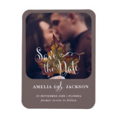 Einfaches Fall-Foto Save the Date Magnet (Vertikal)