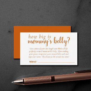Einfaches Fall Game Orange How Big is Mommys Bel Begleitkarte