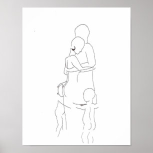Einfaches Familienbild Poster