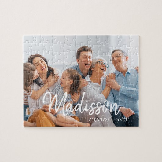 Einfaches Familienfoto Puzzle (Horizontal)