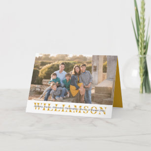Einfaches Familienportrait Benutzerdefinierter gel Karte