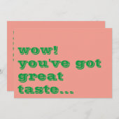 Einfaches, farbenfroh rosa Kelly Green Small Busin Dankeskarte (Vorne/Hinten)