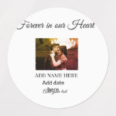 einfaches, farbenfrohes minimales Memory-Beileid Etiketten (Design 2)