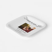 einfaches, farbenfrohes minimales Memory-Beileid Pappteller (Gewinkelt)