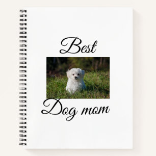Einfaches farbenfrohes Tier Namensfoto Hundemutter Notizblock