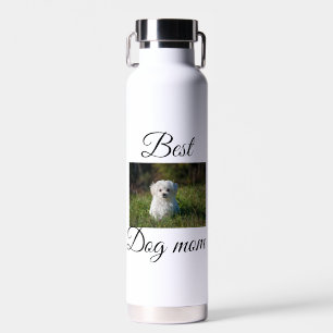 Einfaches farbenfrohes Tier Namensfoto Hundemutter Trinkflasche
