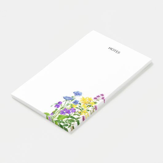 Einfaches Farbenspiel Wilder Blume Post-it Klebezettel (angewinkelt)