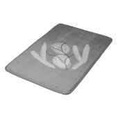 einfaches, farbiges Design fügen Sie Ihr Logo Text Badematte (Schrägansicht)