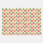 Einfaches farbiges geometrisches Papier für Weihna (Vorderseite)