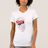Einfaches farbiges Maskendesign T-Shirt (Vorderseite)