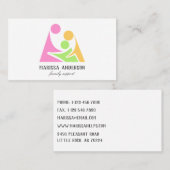 Einfaches, farbiges Modern Family Support-Logo Visitenkarte (Vorne/Hinten)