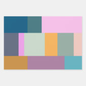 Einfaches farbiges Patchwork Geometrische Formen D Geschenkpapier Set (Vorderseite)