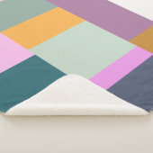 Einfaches farbiges Patchwork Geometrische Formen D Sherpadecke (3/4)