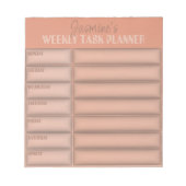 Einfaches, farbiges und funktionelles Wochenarbeit Notizblock (Vorderseite)