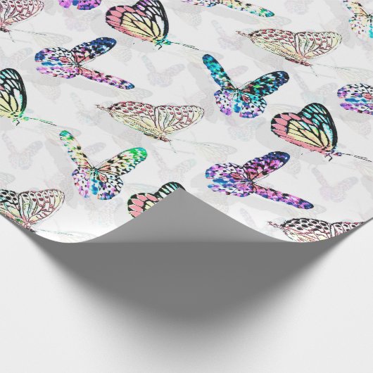 Einfaches, farbiges Wasserfarbenmuster Geschenkpapier (Ecke)