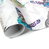 Einfaches, farbiges Wasserfarbenmuster Geschenkpapier (Rolleneckpunkt)