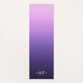 Einfaches Farbverlauf-Monogramm  Yogamatte (Vorderseite)