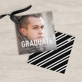 Einfaches, feines Abschluss Foto Graduate Geschenkanhänger