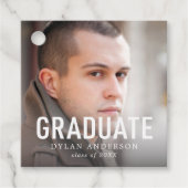 Einfaches, feines Abschluss Foto Graduate Geschenkanhänger (Vorderseite)