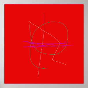Einfaches, feines rotes Hintergrundbild Poster