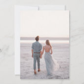 Einfaches, feines Serif-Foto Hochzeit Einladung (Rückseite)