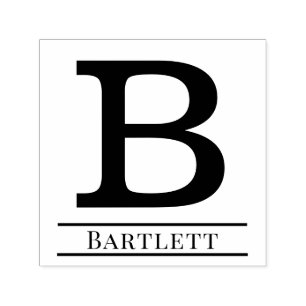 Einfaches, feines Single Anfangsbuchstaben Nr. 6 Permastempel