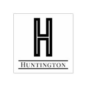 Einfaches, feines Single Anfangsmonogramm Name #12 Gummistempel (Prägung)