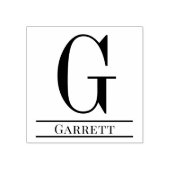 Einfaches, feines Single Anfangsmonogramm Name #3 Gummistempel (Prägung)