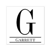 Einfaches, feines Single Anfangsmonogramm Name #3 Permastempel (Design)