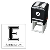 Einfaches, feines Single Anfangsmonogramm Name #5 Permastempel (Beispiel)