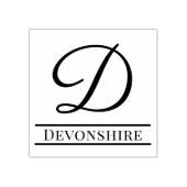 Einfaches, feines Single Initial Monogram Name #8 Gummistempel (Prägung)