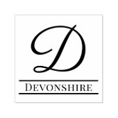 Einfaches, feines Single Initial Monogram Name #8 Permastempel (Design)