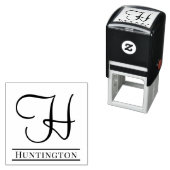 Einfaches, feines Single Initial Monogram Name #9 Permastempel (Beispiel)